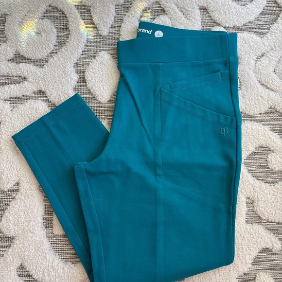 Betabrand Skinny Leg Journey Pant Ocean Sz L Short Petite - Picture 5 of 6